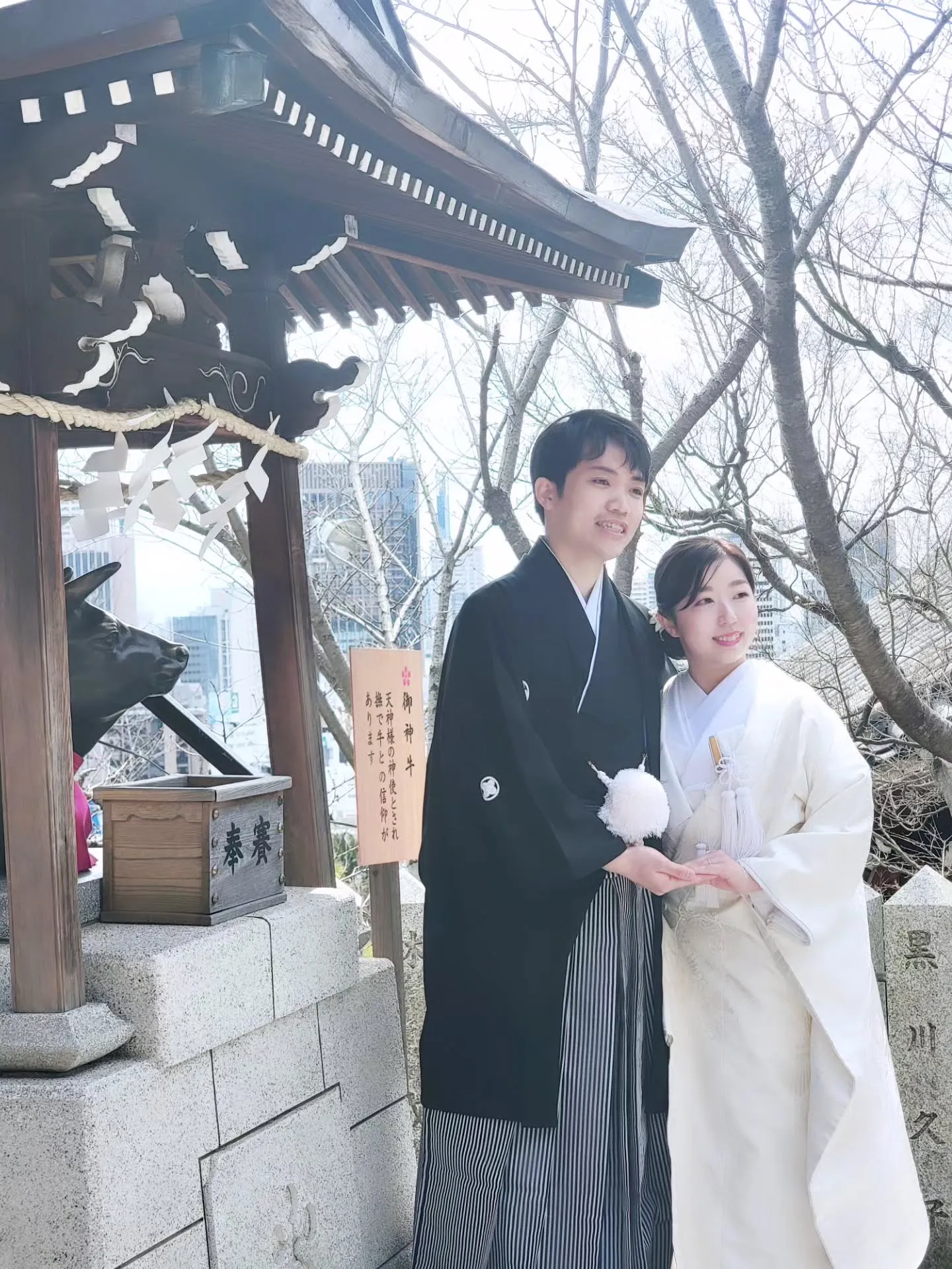 白無垢に白ベースの柔らかな雰囲気の可愛いヘアー飾り✨